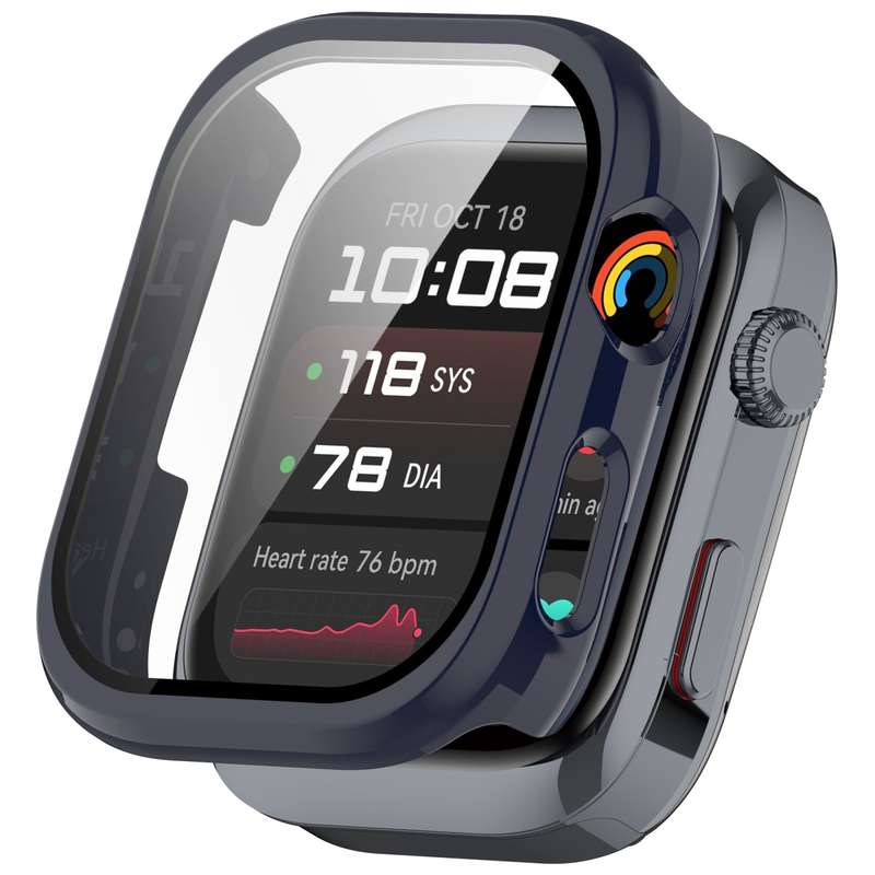 For Huawei Watch D2 Tempered Film Integrated PC Watch Protective Case(Black)