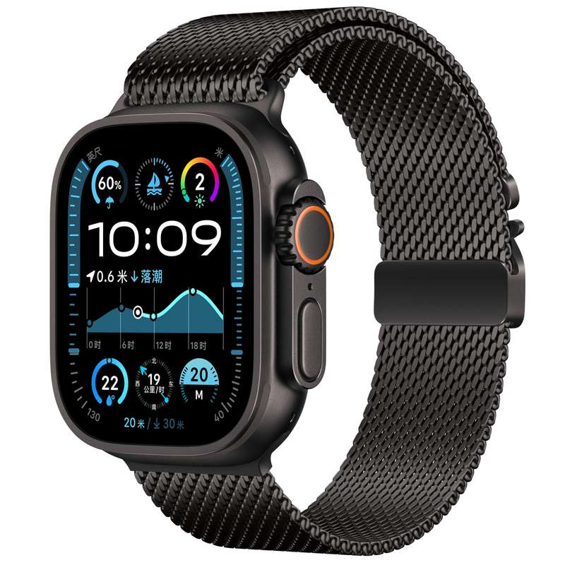 For Apple Watch 42mm / 41mm / 40mm / 38mm Umbrella Buckle Think Milanese Plate Stainless Steel Parac