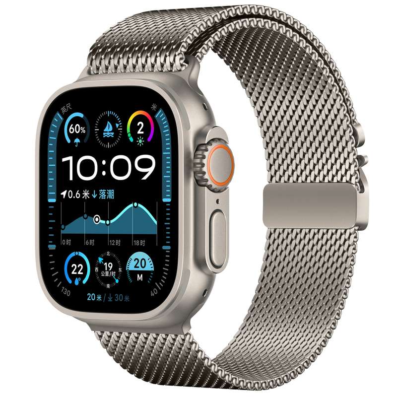 For Apple Watch 42mm / 41mm / 40mm / 38mm Umbrella Buckle Think Milanese Plate Stainless Steel Parac