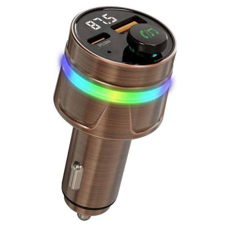 C74 Bluetooth 5.3 Car Charger PD 30W Fast Charging with Digital Display