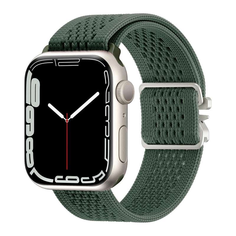 For Apple Watch 46mm / 49mm / 45mm / 44mm Parachute Buckle Knitted Nylon Watch Band(Smokey Purple)
