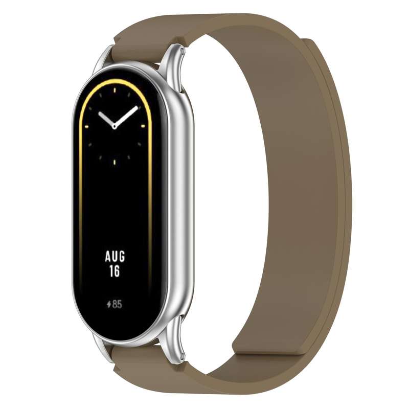 For Xiaomi Smart Band 10 / 9 / 8 Soft Silicone Magnetic Watch Band(Brown)
