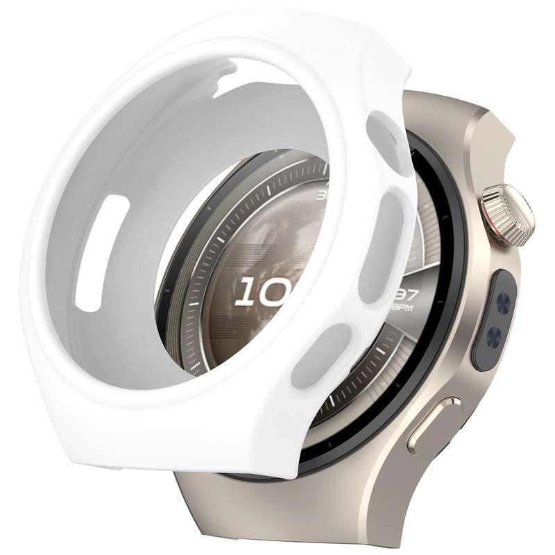 For Huawei Watch 5 46mm Silicone Watch Protective Cover(Ivory White)