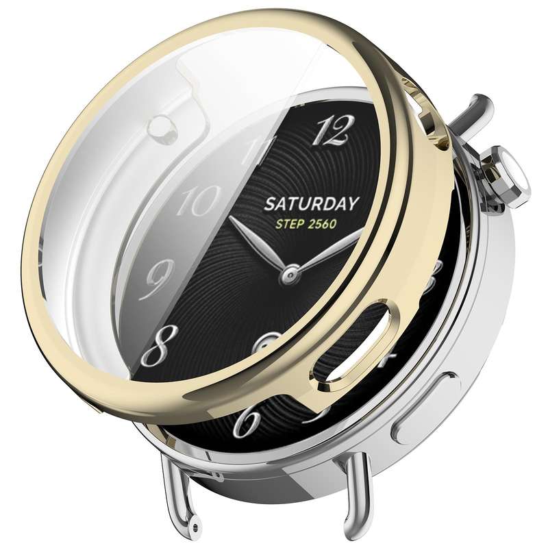 For Xiaomi Watch S4 41mm Electroplated All Coverage TPU Watch Protective Cover(Transparent)