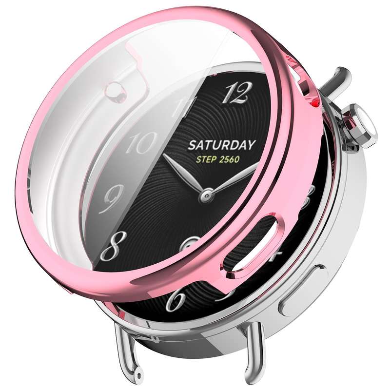 For Xiaomi Watch S4 41mm Electroplated All Coverage TPU Watch Protective Cover(Transparent)