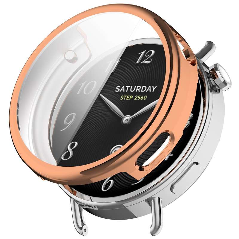 For Xiaomi Watch S4 41mm Electroplated All Coverage TPU Watch Protective Cover(Transparent)
