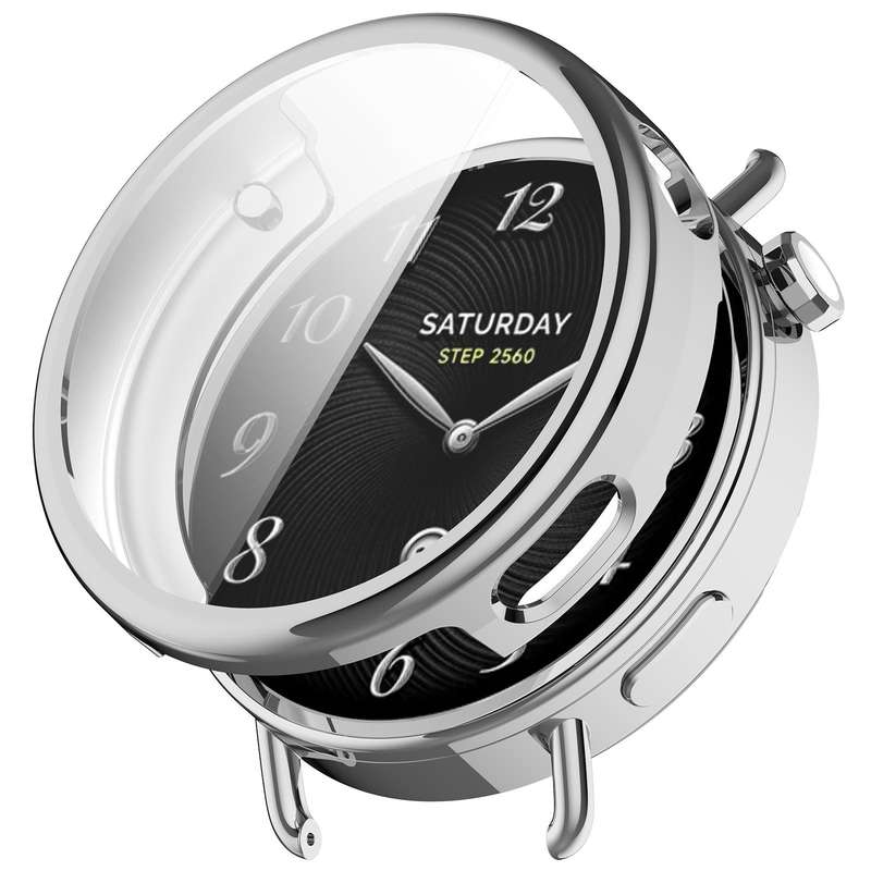 For Xiaomi Watch S4 41mm Electroplated All Coverage TPU Watch Protective Cover(Transparent)