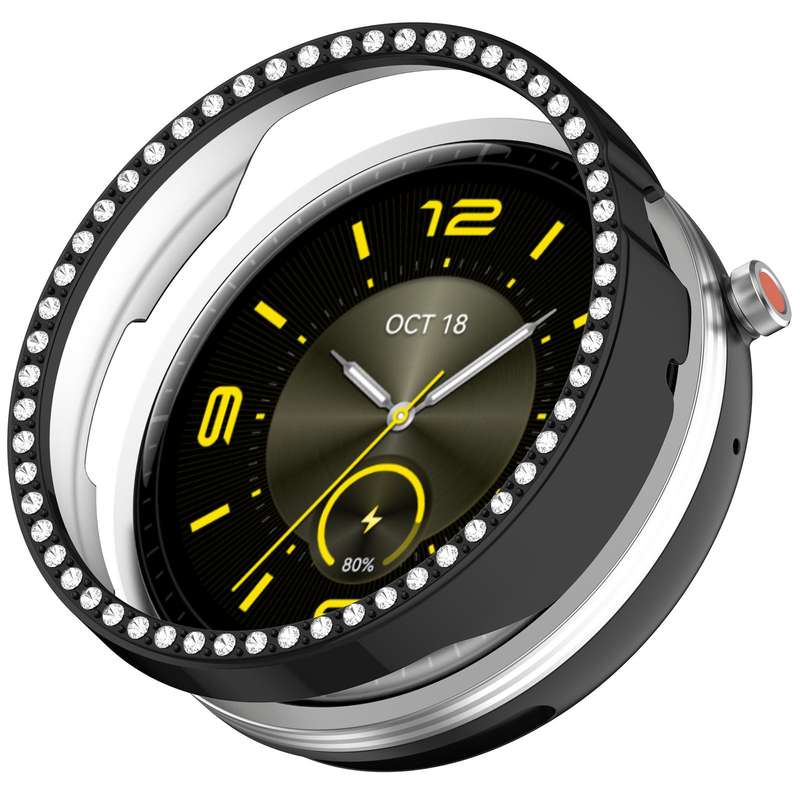 For Honor Watch Fit Elegant Single Row Diamond Half Coverage Hollow TPU Watch Cover(Transparent)
