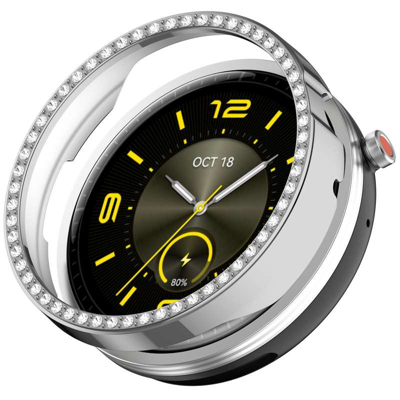 For Honor Watch Fit Elegant Single Row Diamond Half Coverage Hollow TPU Watch Cover(Transparent)