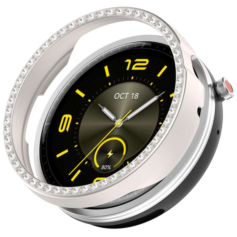 For Honor Watch Fit Elegant Single Row Diamond Half Coverage Hollow TPU Watch Cover(Transparent)