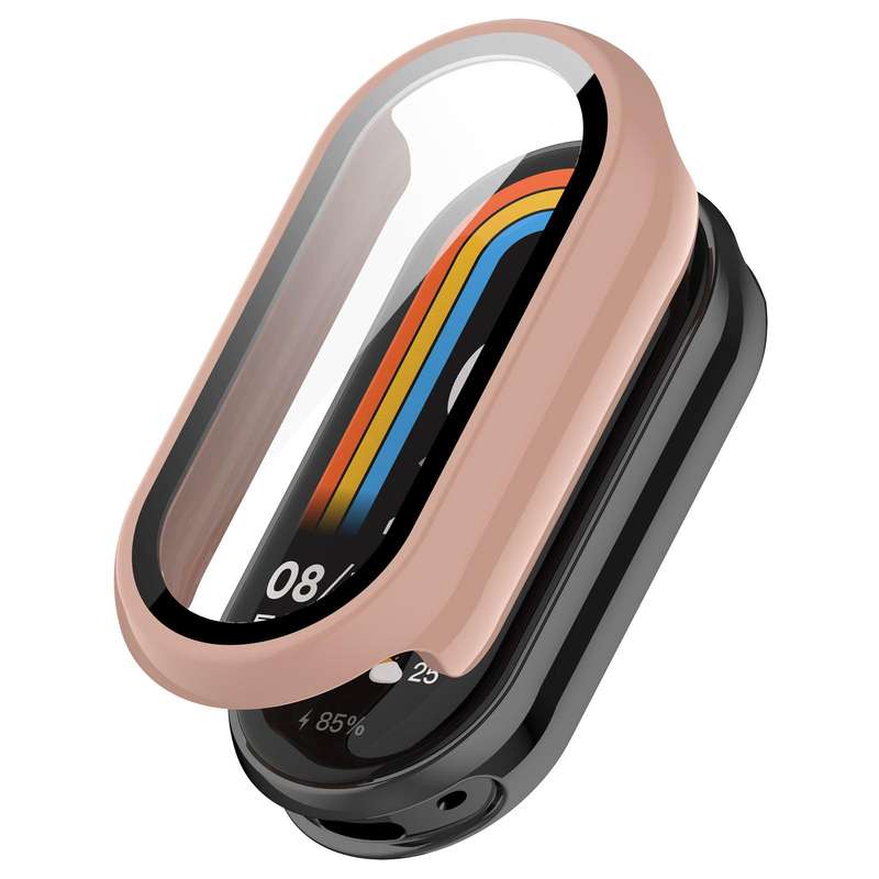 For Xiaomi Smart Band 10 / 10 NFC Tempered Film Integrated PC Watch Protective Cover(Transparent Whi