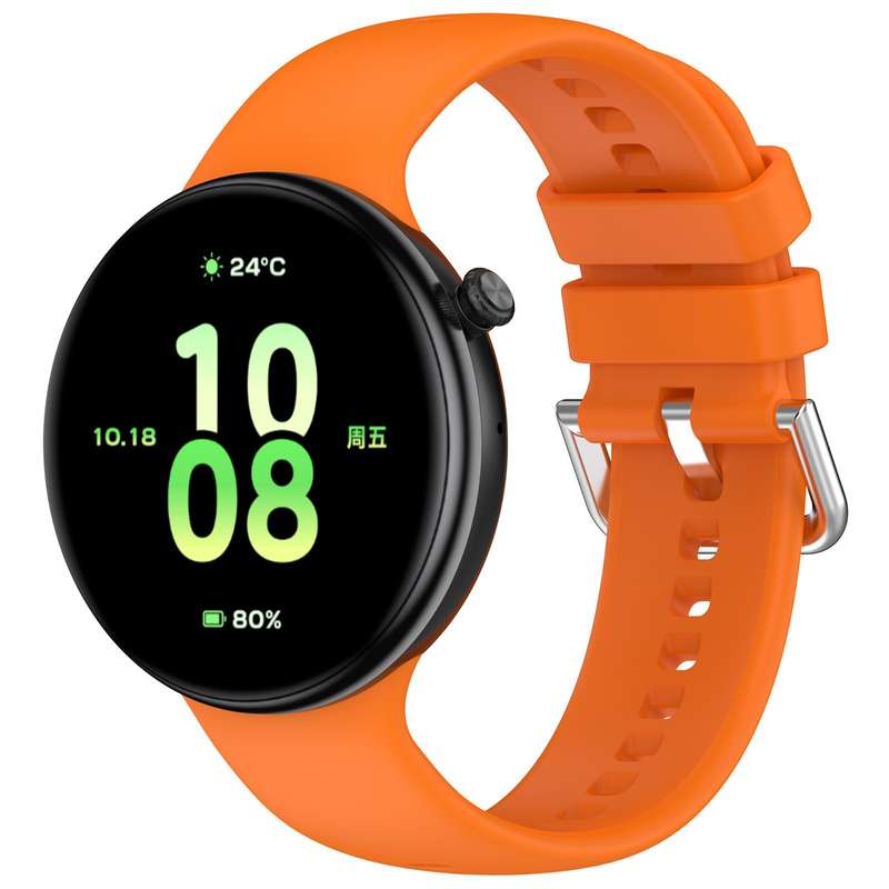 For Honor Watch Fit / Fit Elegant Silver Buckle Solid Color Silicone Watch Band(Starlight)