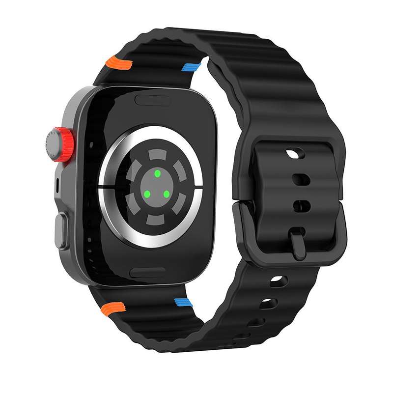 For Huawei Watch Fit 4 Pro / Fit 4 / Fit 3 Wave Texture Stitched Color Buckle Silicone Watch Band(St