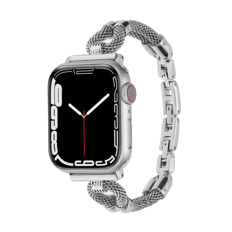 For Apple Watch 46mm / 49mm / 45mm / 44mm Copper Chain Metal Watch Band(Rose Gold)