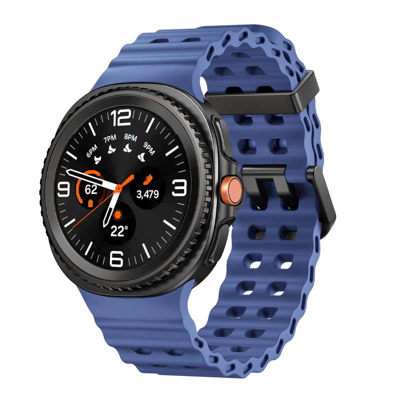 For Samsung Galaxy Watch 8 40 / 44mm Ocean Style Quick Release Buckle Solid Color Silicone Watch Ban