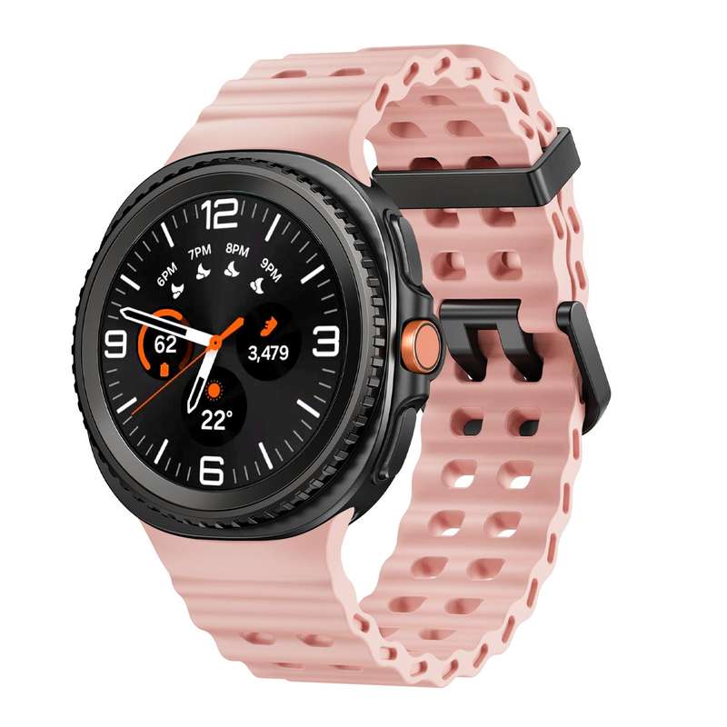 For Samsung Galaxy Watch 8 40 / 44mm Ocean Style Quick Release Buckle Solid Color Silicone Watch Ban