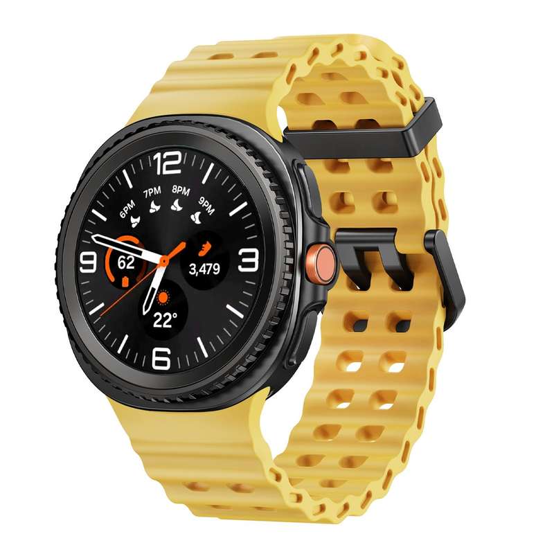 For Samsung Galaxy Watch 8 40 / 44mm Ocean Style Quick Release Buckle Solid Color Silicone Watch Ban