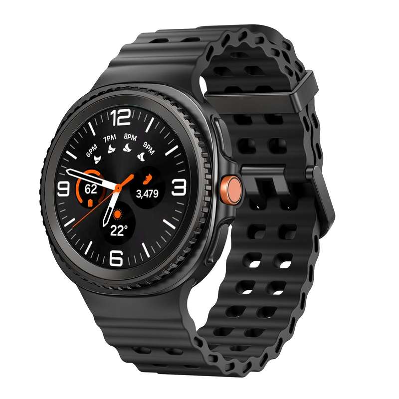 For Samsung Galaxy Watch 8 40 / 44mm Ocean Style Quick Release Buckle Solid Color Silicone Watch Ban