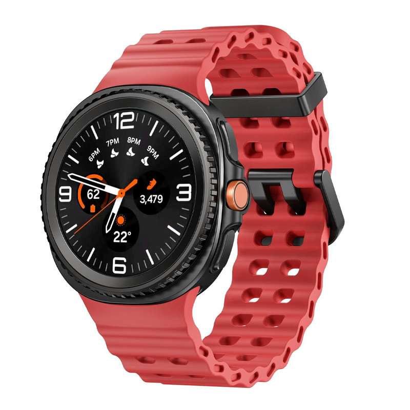 For Samsung Galaxy Watch 8 40 / 44mm Ocean Style Quick Release Buckle Solid Color Silicone Watch Ban