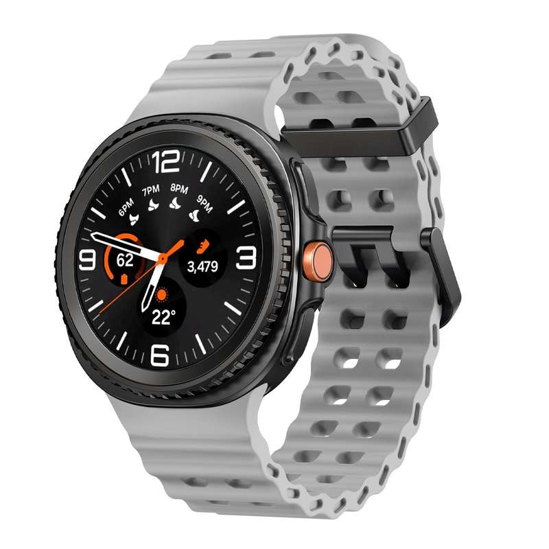 For Samsung Galaxy Watch 8 40 / 44mm Ocean Style Quick Release Buckle Solid Color Silicone Watch Ban