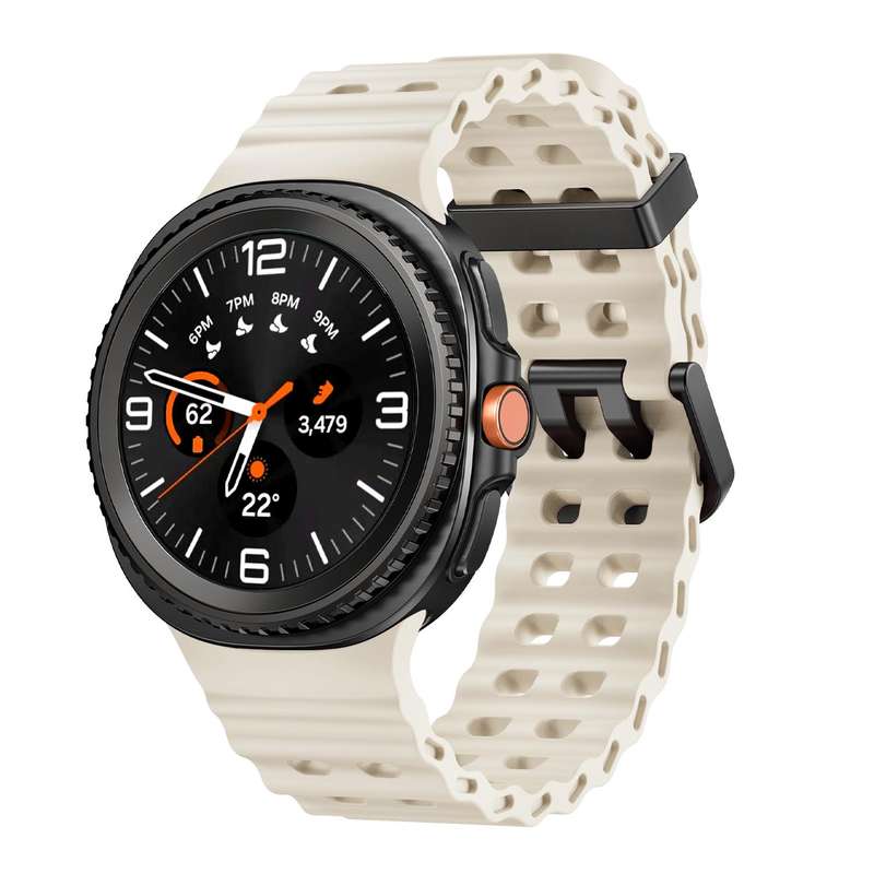 For Samsung Galaxy Watch 8 40 / 44mm Ocean Style Quick Release Buckle Solid Color Silicone Watch Ban