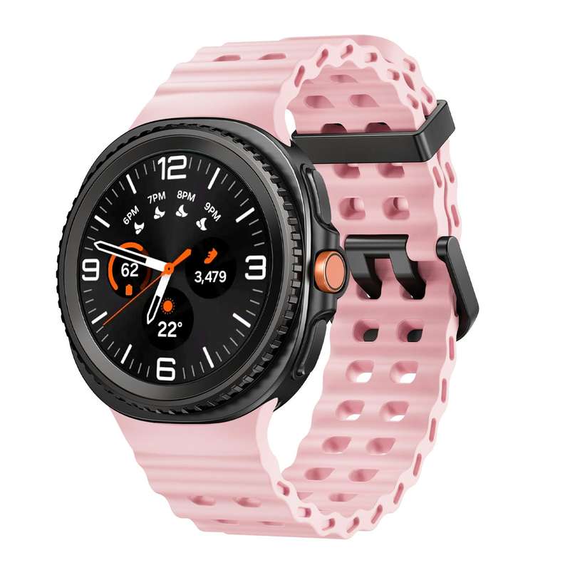 For Samsung Galaxy Watch 8 40 / 44mm Ocean Style Quick Release Buckle Solid Color Silicone Watch Ban