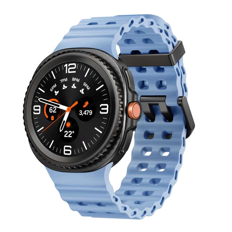 For Samsung Galaxy Watch 8 40 / 44mm Ocean Style Quick Release Buckle Solid Color Silicone Watch Ban