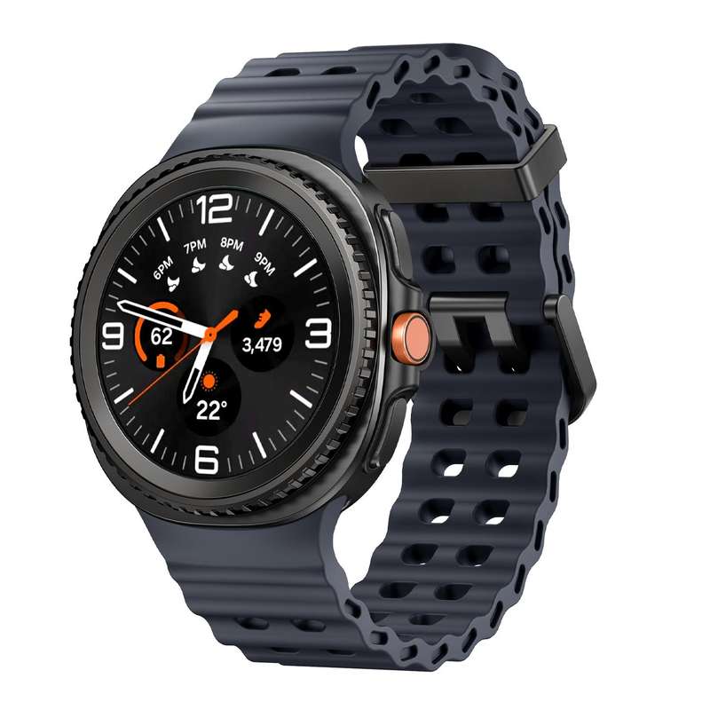 For Samsung Galaxy Watch 8 40 / 44mm Ocean Style Quick Release Buckle Solid Color Silicone Watch Ban