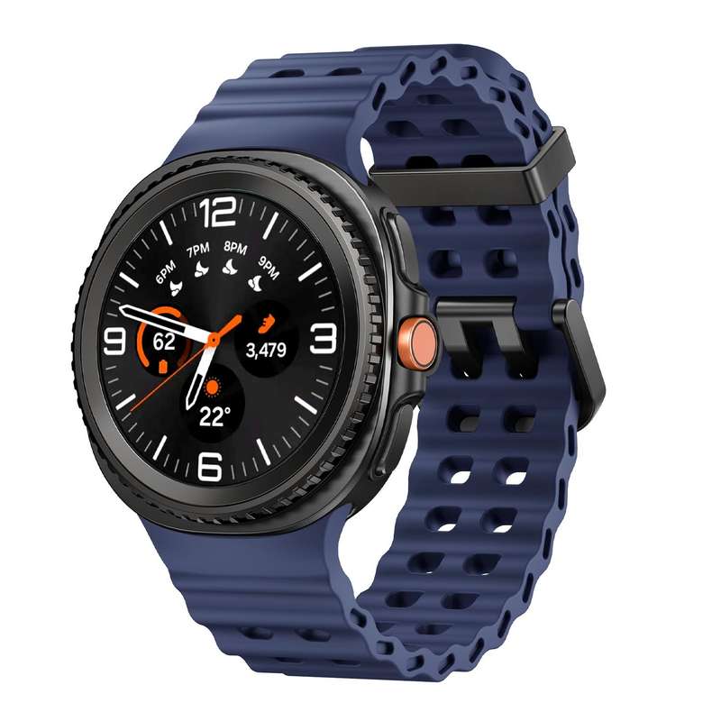 For Samsung Galaxy Watch 8 40 / 44mm Ocean Style Quick Release Buckle Solid Color Silicone Watch Ban