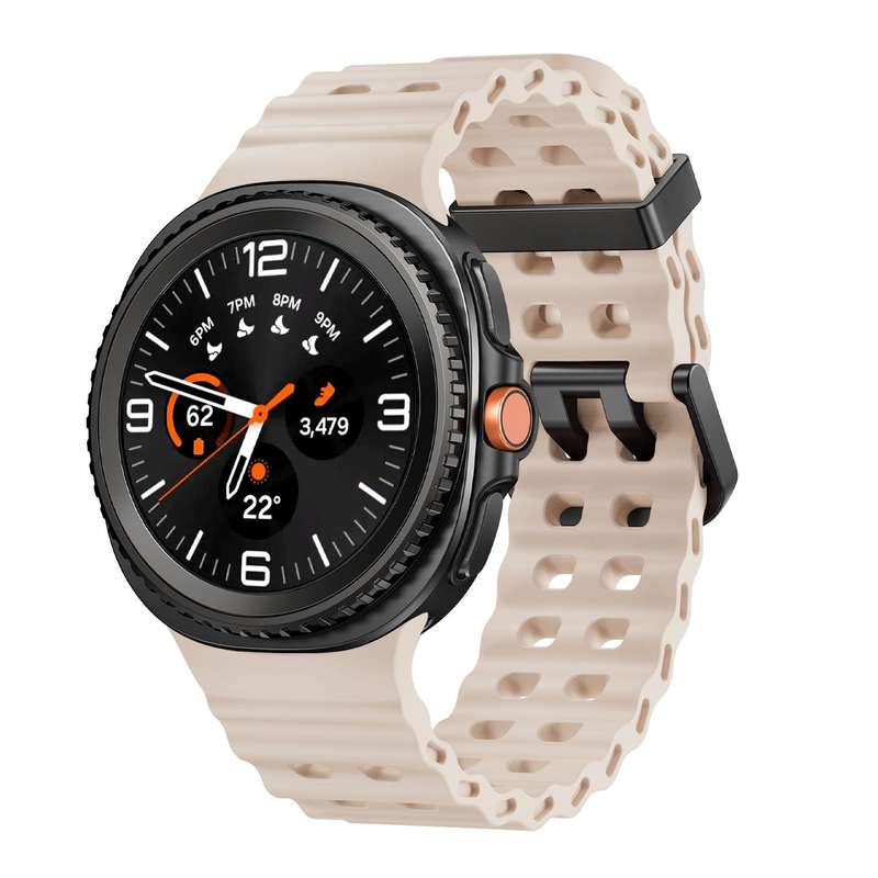 For Samsung Galaxy Watch 8 40 / 44mm Ocean Style Quick Release Buckle Solid Color Silicone Watch Ban