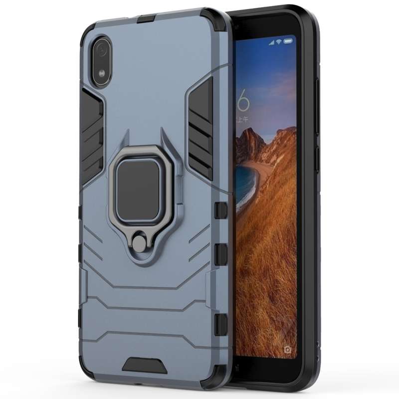 PC + TPU Shockproof Protective Case with Magnetic Ring Holder for Xiaomi Redmi 7A(Red)