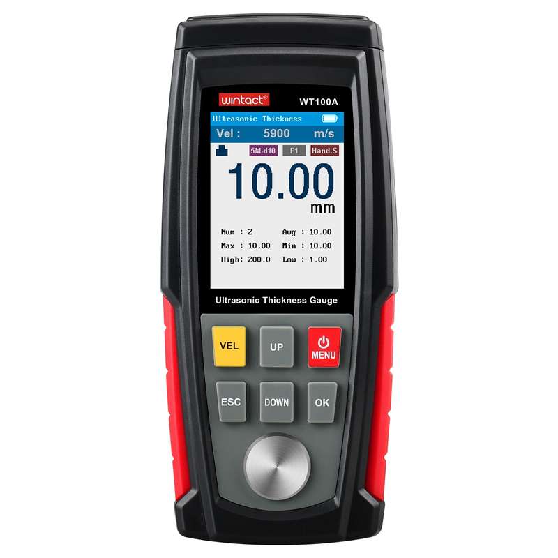 Wintact WT100A Digital Ultrasonic Thickness Gauge Meter Tester USB Charging Digital Thickness Metal