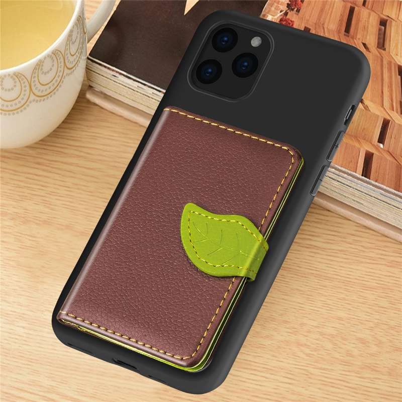 For iPhone 11 Pro Max Litchi Pattern Card Bag Wallet Bracket + TPU Phone Case with Card Slot Wallet
