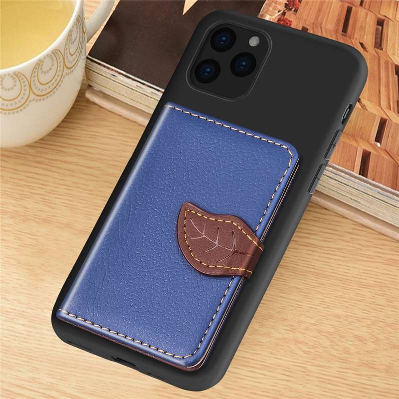 For iPhone 11 Pro Max Litchi Pattern Card Bag Wallet Bracket + TPU Phone Case with Card Slot Wallet