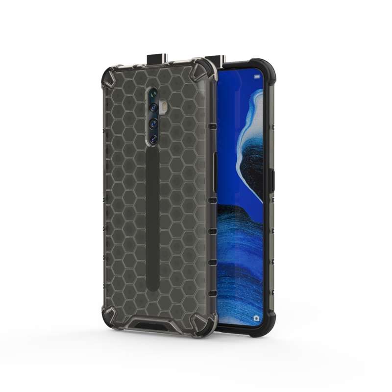 For Oppo Reno2 Z Shockproof Honeycomb PC + TPU Case(Blue)