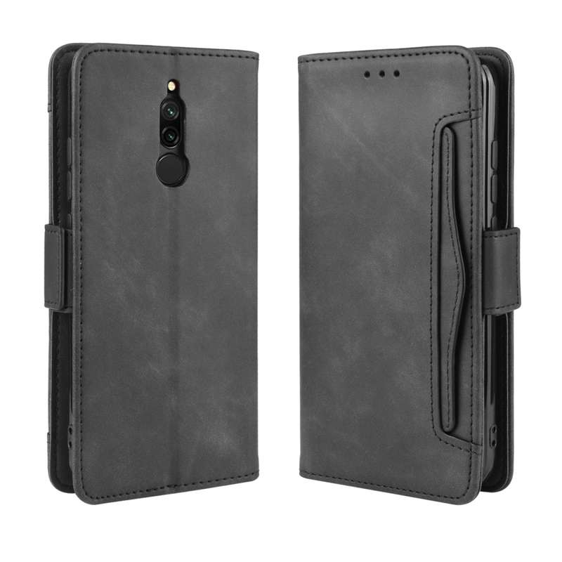 For Xiaomi Redmi 8 Wallet Style Skin Feel Calf Pattern Leather Case with Separate Card Slot(Blue)