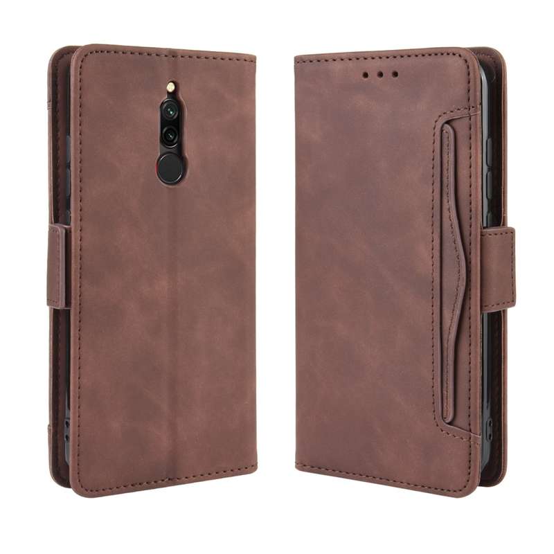For Xiaomi Redmi 8 Wallet Style Skin Feel Calf Pattern Leather Case with Separate Card Slot(Blue)