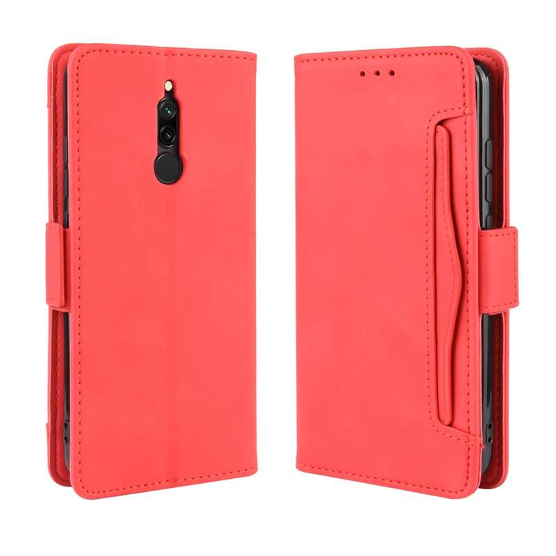 For Xiaomi Redmi 8 Wallet Style Skin Feel Calf Pattern Leather Case with Separate Card Slot(Blue)