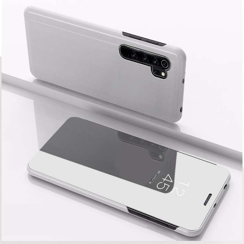 For Xiaomi Mi CC9 Pro Plated Mirror Horizontal Flip Leather Case with Holder(Black)