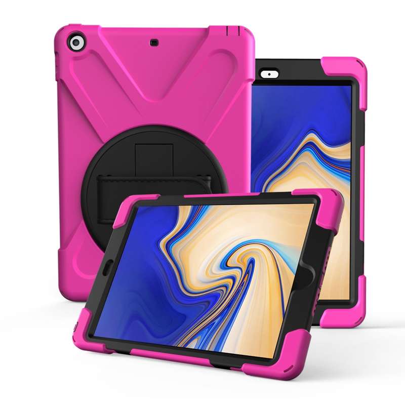 For Galaxy Tab S4 10.5 T830/T835 360 Degree Rotation PC + Silicone Protective Case with Holder & Han