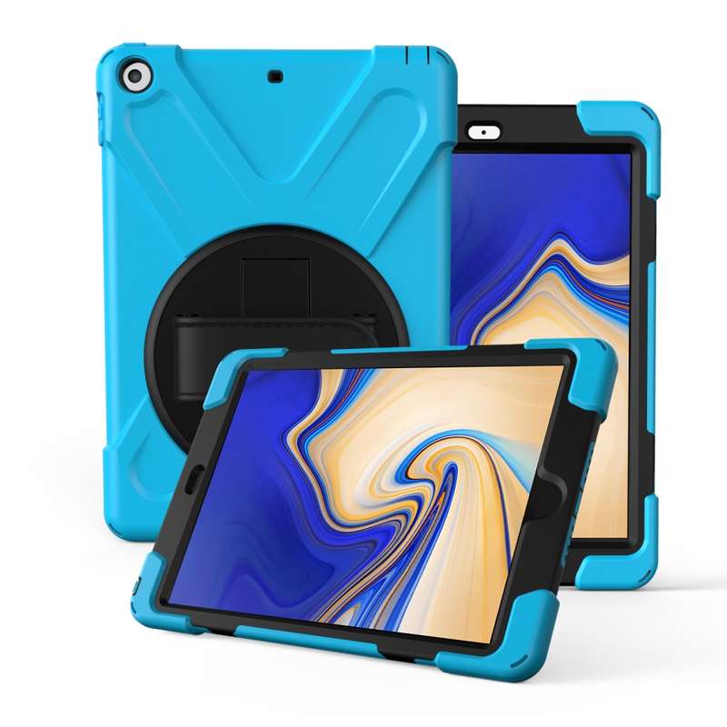 For Galaxy Tab S4 10.5 T830/T835 360 Degree Rotation PC + Silicone Protective Case with Holder & Han