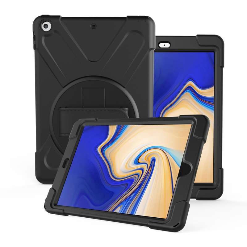 For Galaxy Tab S4 10.5 T830/T835 360 Degree Rotation PC + Silicone Protective Case with Holder & Han