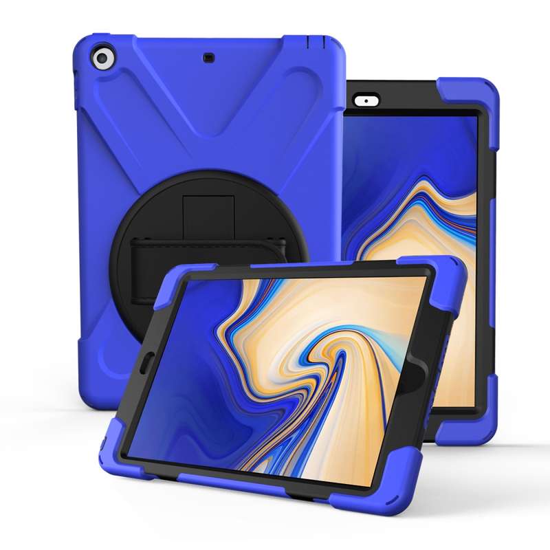 For Galaxy Tab S4 10.5 T830/T835 360 Degree Rotation PC + Silicone Protective Case with Holder & Han