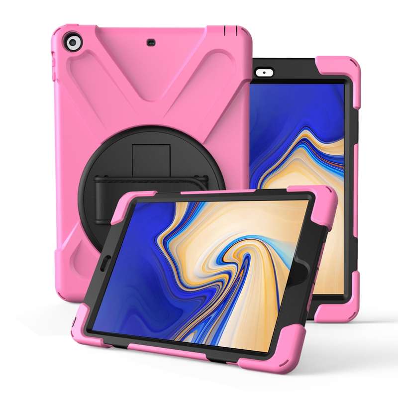 For Galaxy Tab S4 10.5 T830/T835 360 Degree Rotation PC + Silicone Protective Case with Holder & Han