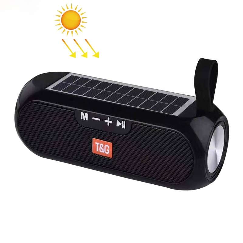 T&G TG182 Portable Column Wireless Stereo Music Box Solar Power waterproof USB AUX FM radio super ba