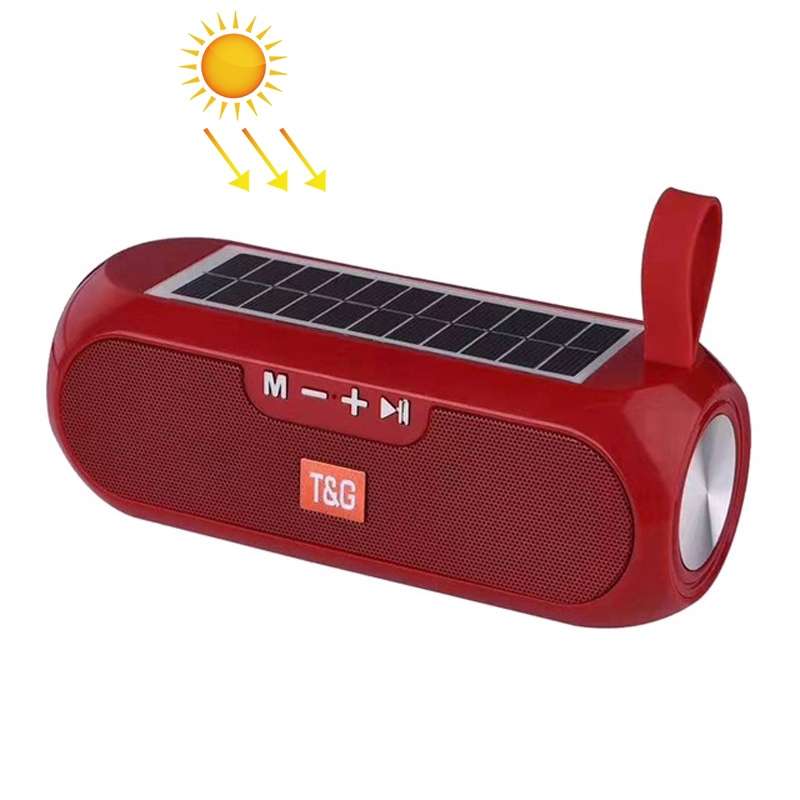 T&G TG182 Portable Column Wireless Stereo Music Box Solar Power waterproof USB AUX FM radio super ba