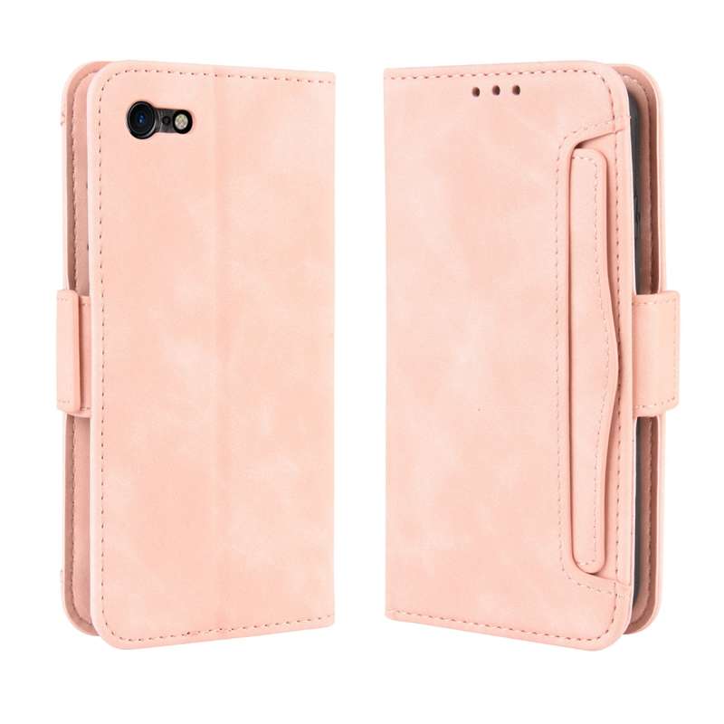 For iPhone SE 2022 / SE 2020 Wallet Style Skin Feel Calf Pattern Leather Case