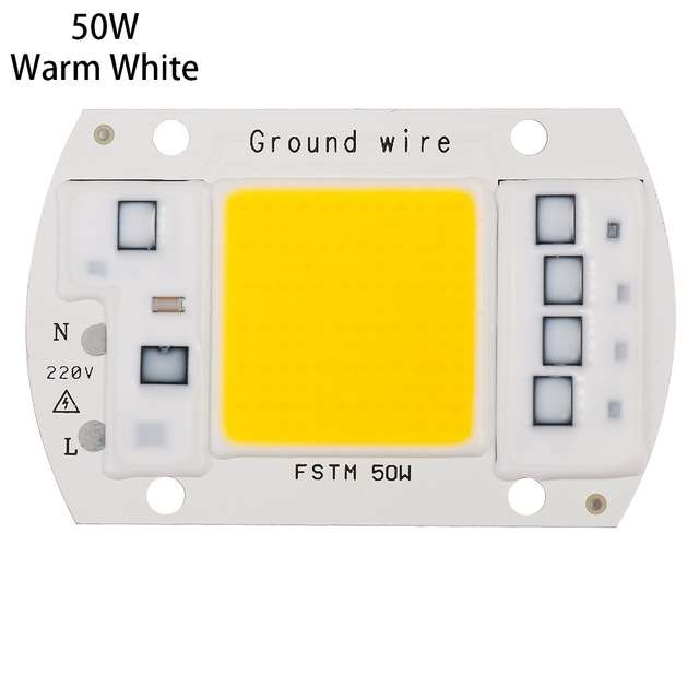 High Power 220V LED FloodlightCool/Warm White COB LED Chip IP65 Smart IC Driver Lamp(20W white)