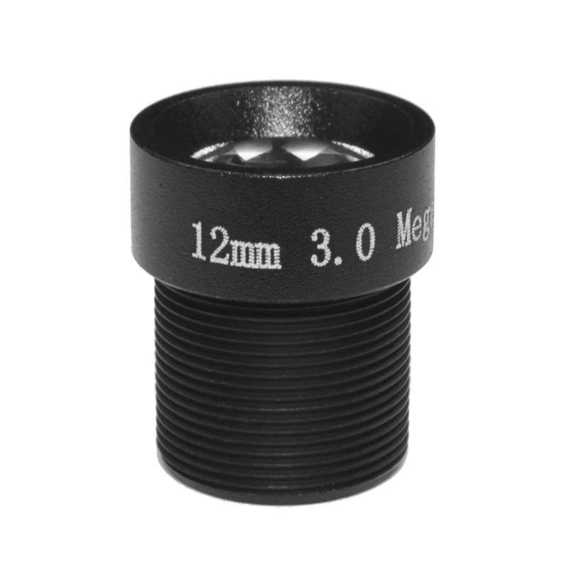 Weesee 3MP 12mm M12 26.2 Degree Horizontal Viewing Angle, F2.0 Fixed Lris IR Board CCTV Lens for HD
