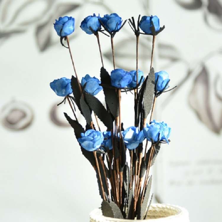 Artificial Rose Bud Wedding Decoration Flower Arrangement Party Home Decoration(Red)